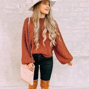 Free people cable knit sweater